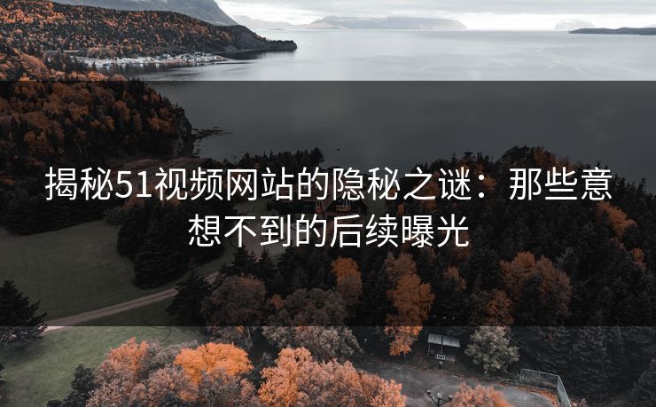 揭秘51视频网站的隐秘之谜：那些意想不到的后续曝光